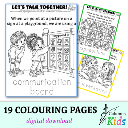 Autism Coloring Book for Kids | Let's Talk Together!